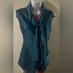 Kasper Teal Blue Blouse